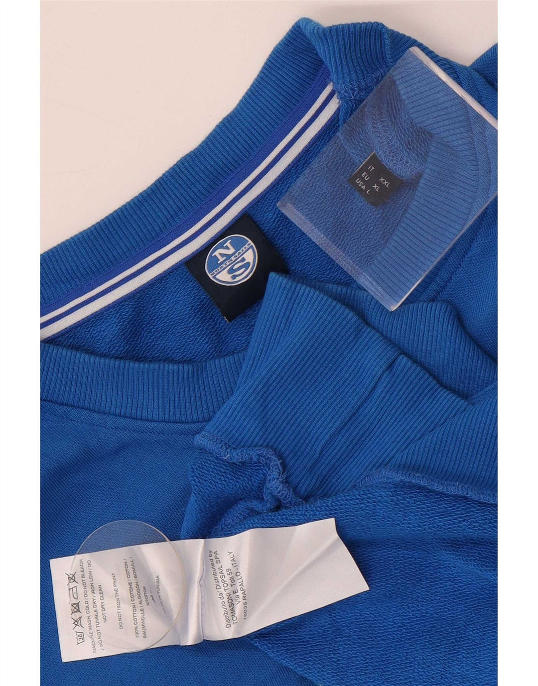 Felpa grafica da uomo North Sails Maglione grande in cotone blu