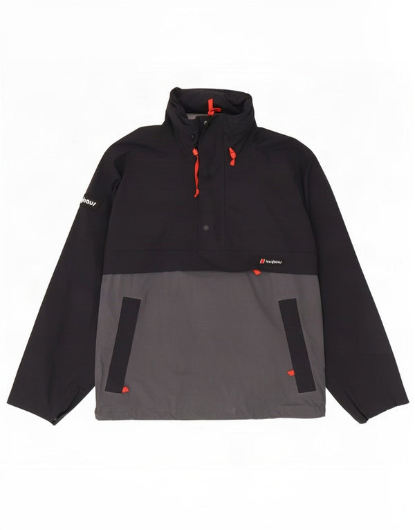 Giacca antipioggia da uomo con cappuccio Berghaus UK 36 Small Black Colourblock in poliammide