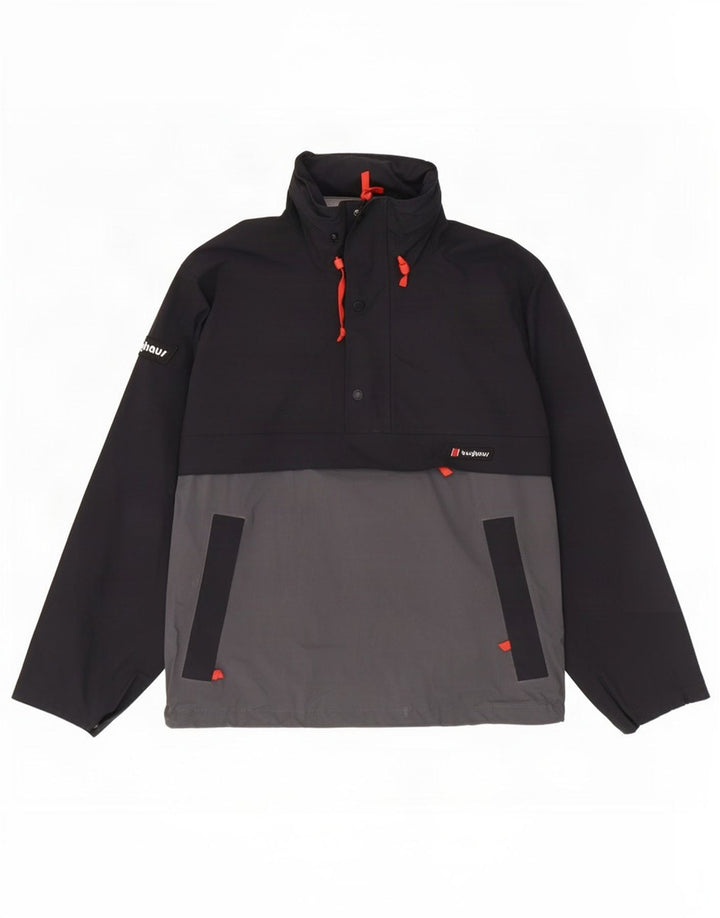 Giacca antipioggia da uomo con cappuccio Berghaus UK 36 Small Black Colourblock in poliammide