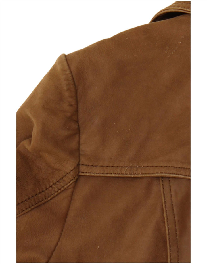 Cappotto in pelle da donna HEINE IT 38 XS Pelle marrone