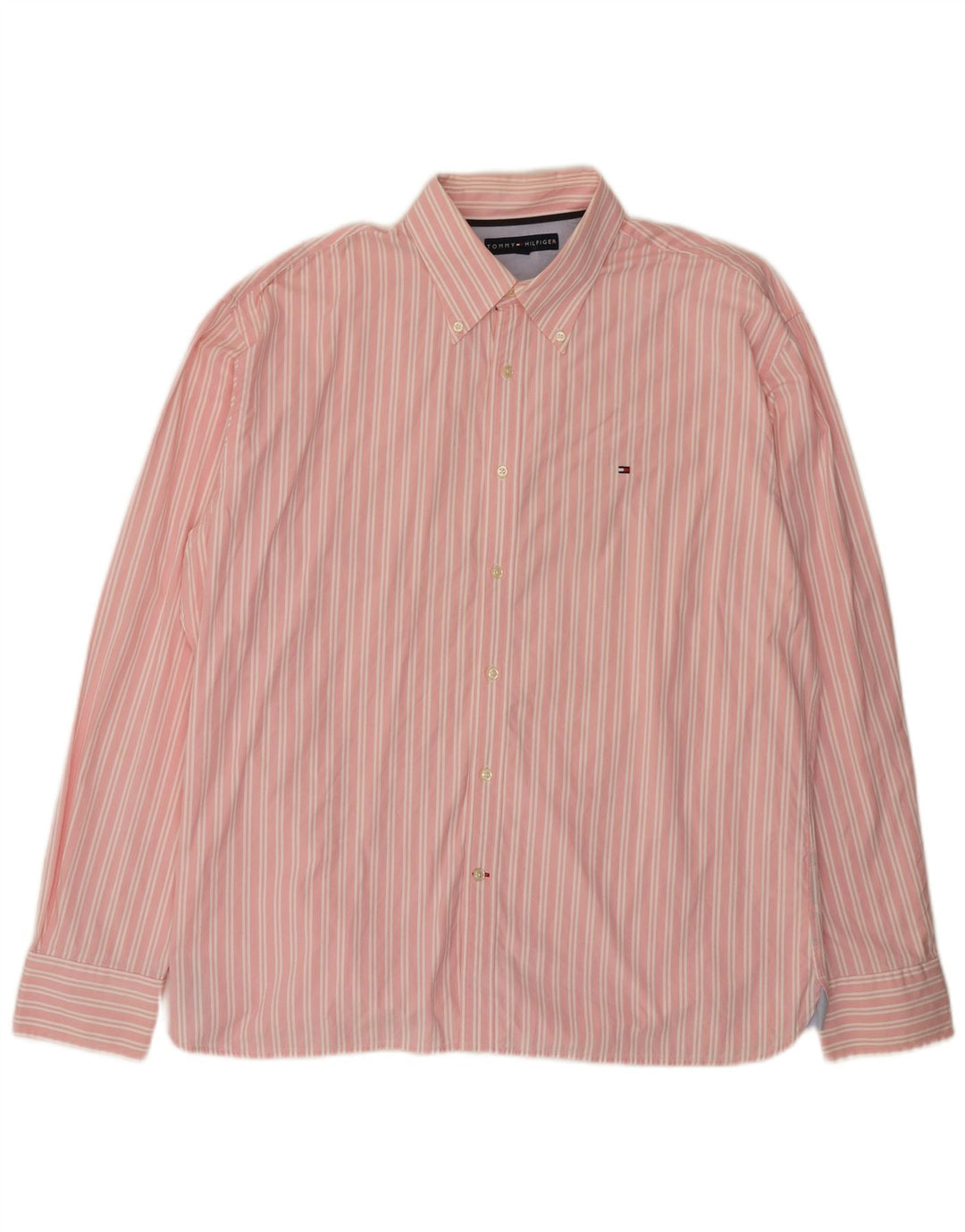 Camicia da uomo Tommy Hilfiger 2XL Gessato rosa