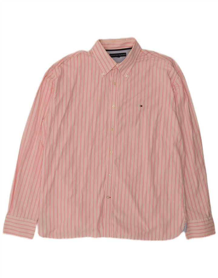 Camicia da uomo Tommy Hilfiger 2XL Gessato rosa