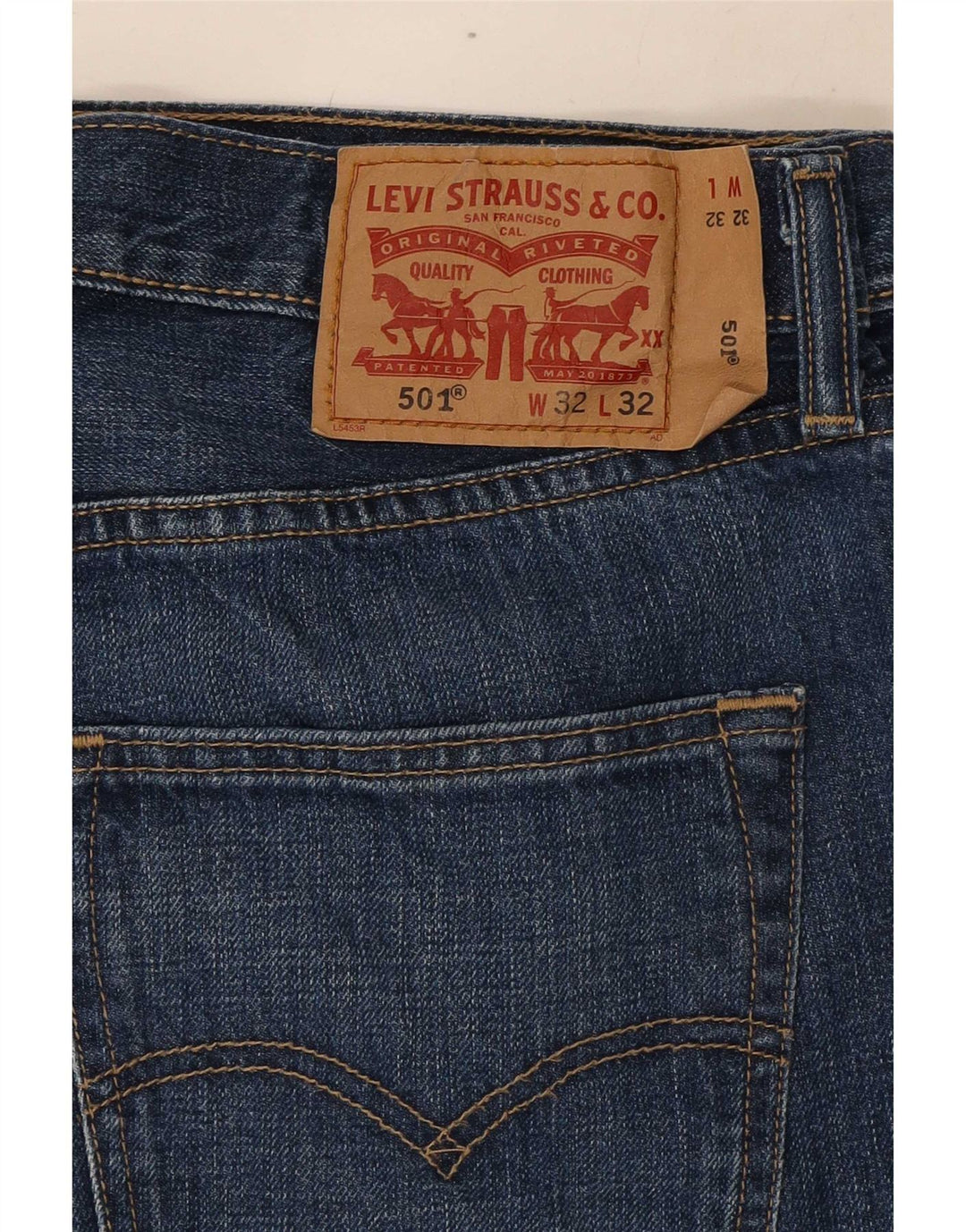 Levi's Uomo 501 Jeans dritti W32 L32 Cotone blu navy