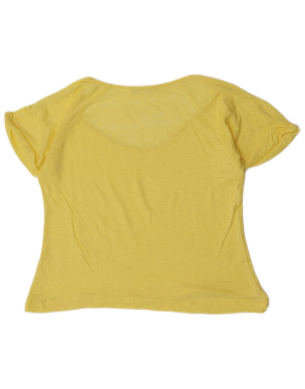 T-shirt Zara da donna Top UK 12 giallo medio