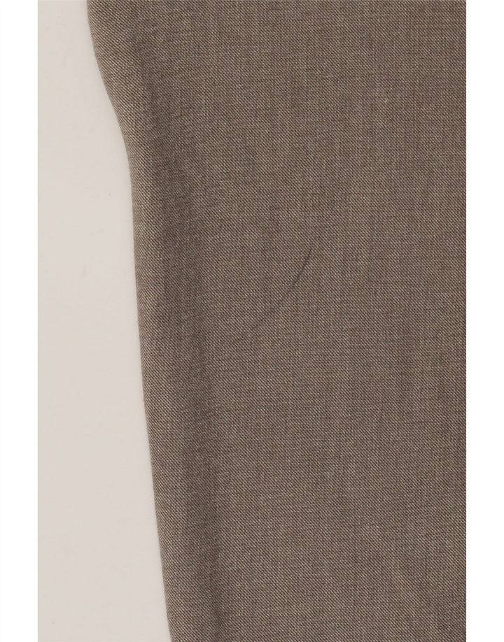 Pantaloni da abito slim da uomo Zara EU 44 Large W34 L29 Poliestere marrone