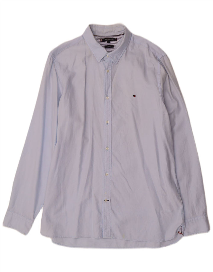 TOMMY HILFIGER Camicia slim fit da uomo XL Blu