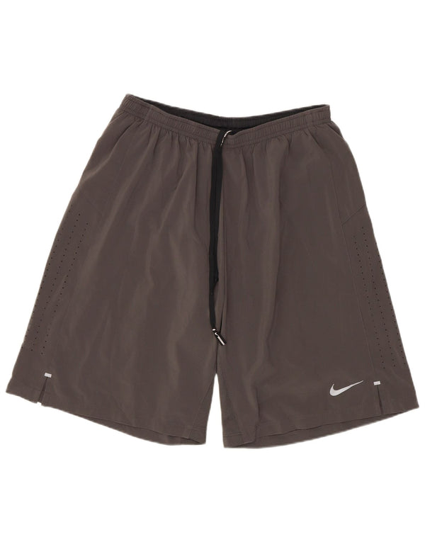 Pantaloncini sportivi Nike da uomo in poliestere grigio medio