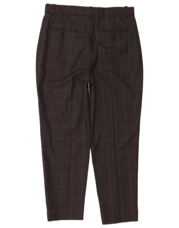Pantaloni chino affusolati da donna Ralph Lauren US 4 Small W30 L26 a quadri grigi