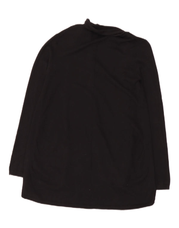 Maglione cardigan aperto a linea lunga da donna Zara UK 10 piccolo in viscosa nera