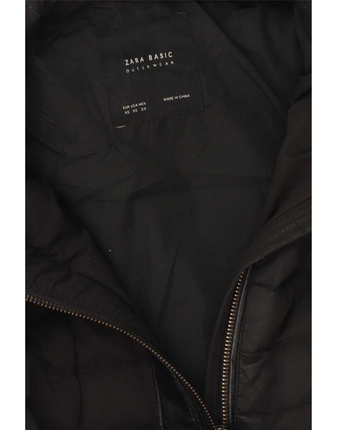 Cappotto imbottito oversize con cappuccio da donna Zara UK 6 XS Nero