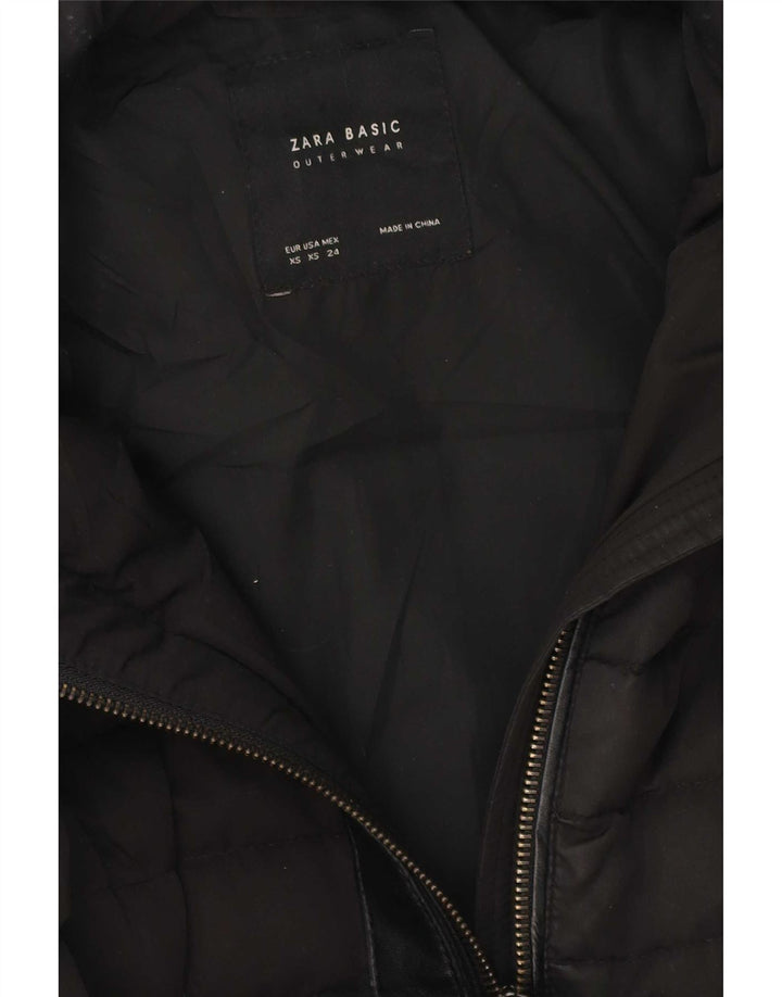 Cappotto imbottito oversize con cappuccio da donna Zara UK 6 XS Nero