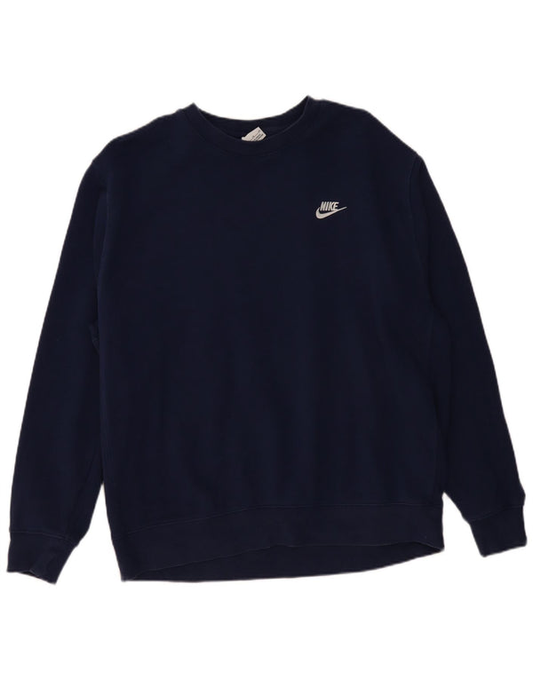 Felpa oversize da uomo Nike UK 18 XL blu navy cotone