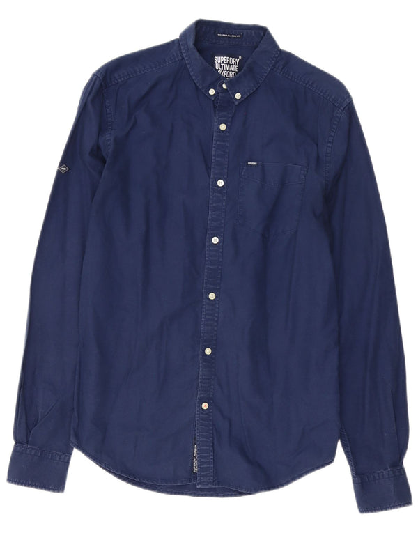 Camicia da uomo Superdry in cotone blu navy medio