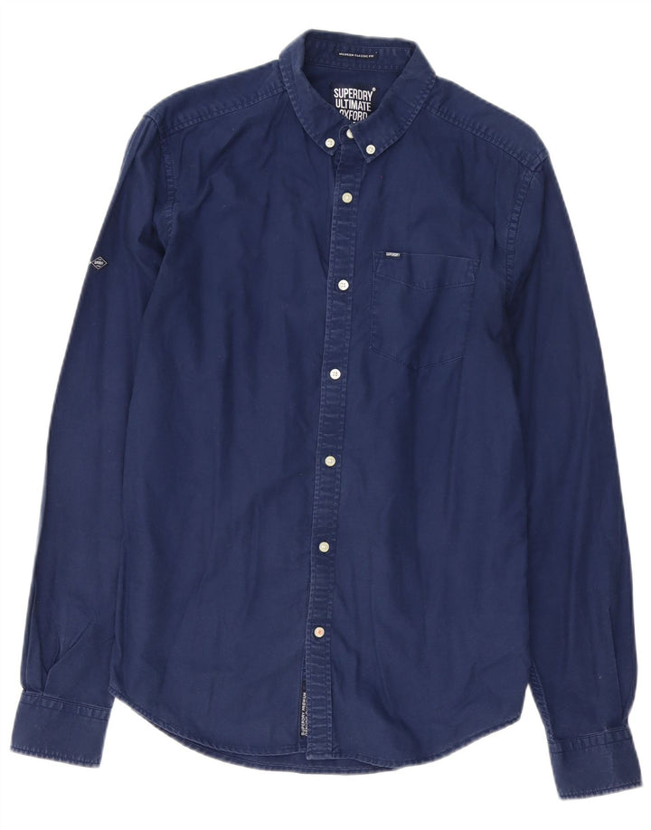 Camicia da uomo Superdry in cotone blu navy medio