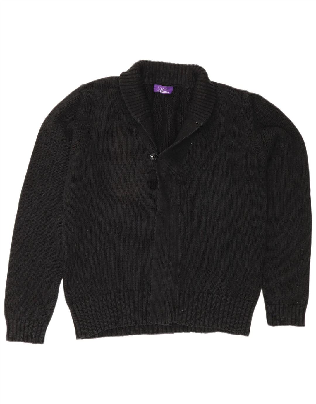 Maglione cardigan da uomo Zara medio cotone nero classico