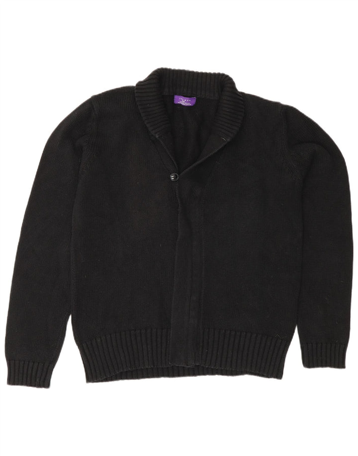 Maglione cardigan da uomo Zara medio cotone nero classico
