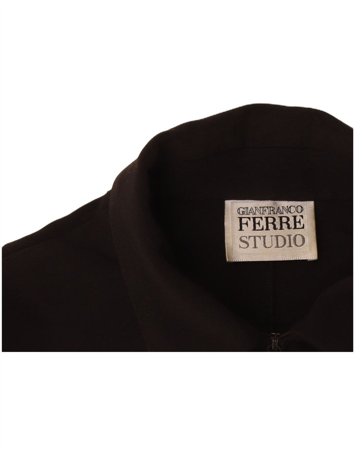 Giubbotto bomber corto da donna Gianfranco Ferre UK 10 piccolo nero