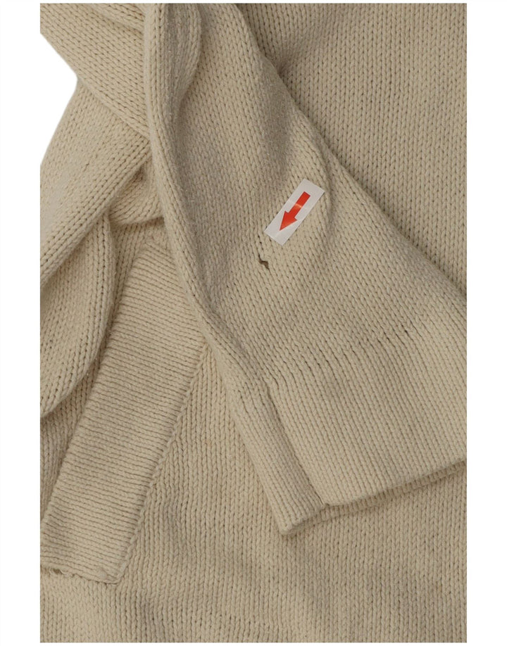 Maglione maglione con collo a scialle da donna Joules UK 8 piccolo bianco sporco