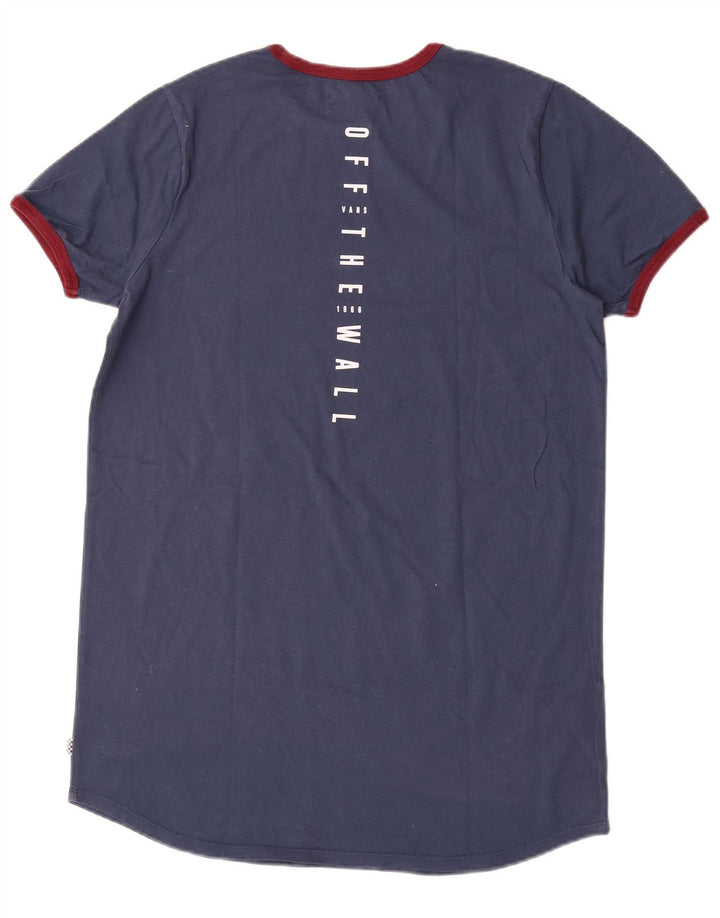 T-shirt grafica da uomo alta Vans, maglietta media, blu navy