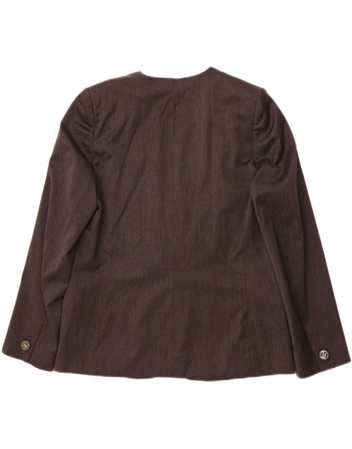 GIORGIO GRATI Womens Double Breasted Blazer Jacket IT 48 XL Grey Wool