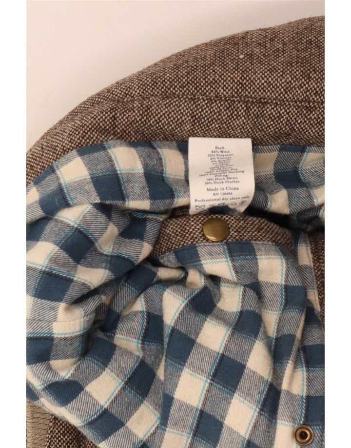 Gilet imbottito da donna Jack Wills UK 8 piccolo in lana screziata marrone