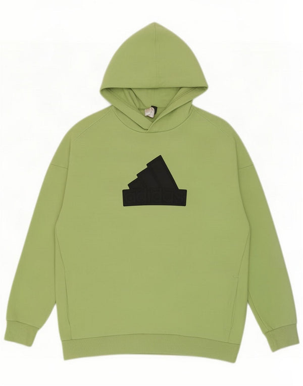 Adidas Felpa con cappuccio grafica da ragazzo 13-14 anni Cotone verde