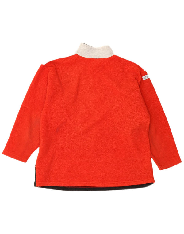 Maglione in pile vintage da ragazzo con zip e collo 13-14 anni, colore grigio sportivo