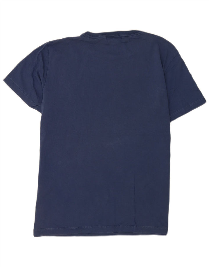 T-shirt grafica regolare da uomo Replay Top medio blu navy