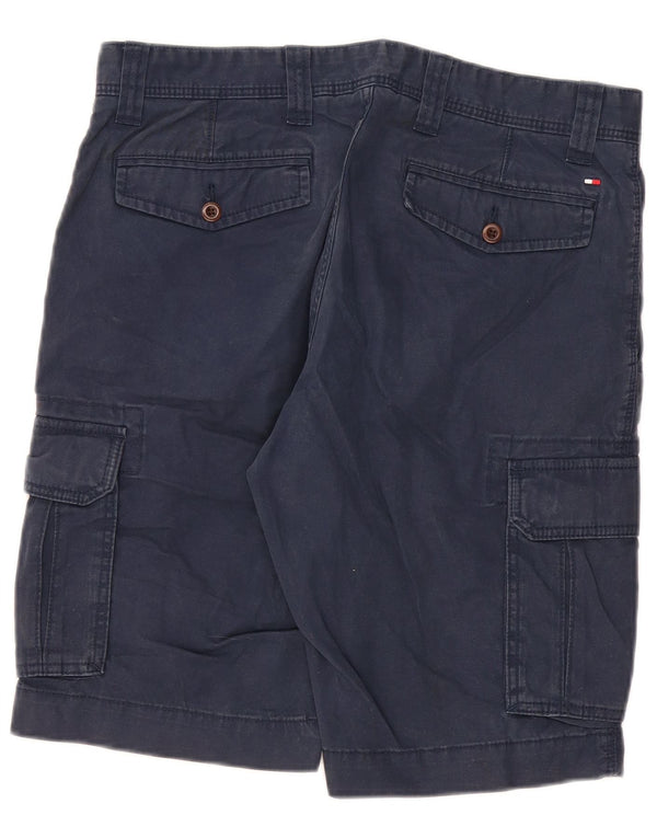 Pantaloncini cargo da uomo Tommy Hilfiger W32 cotone blu navy medio
