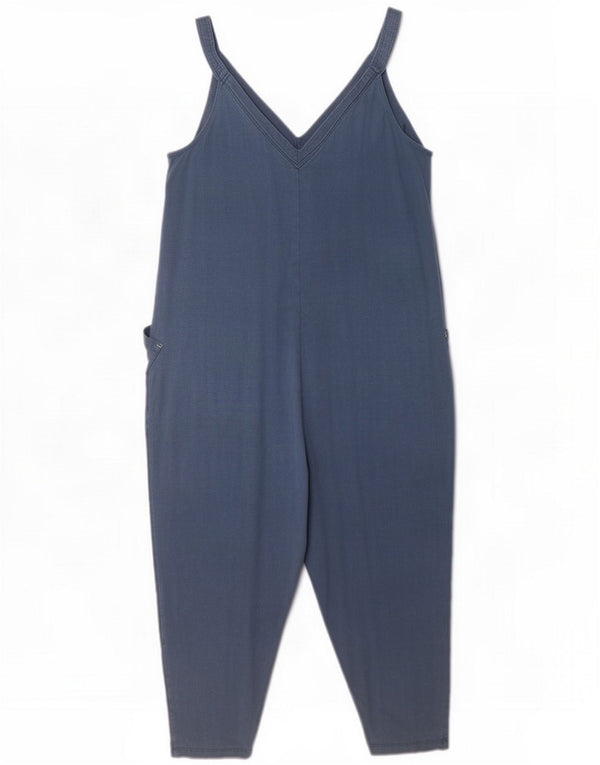 Tuta senza maniche da donna White Stuff UK 14 Large Blue Cotton