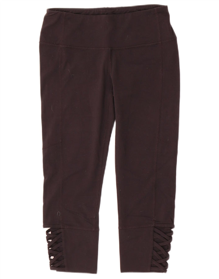 ATHLETA Leggings Capri da donna UK 10 piccolo nylon nero