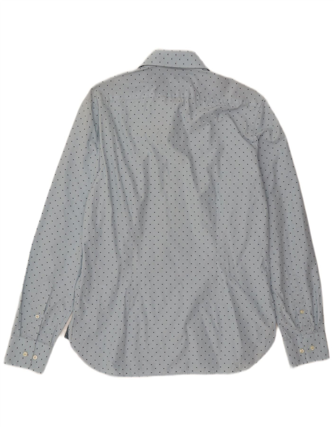 TED BAKER Camicia da uomo slim fit taglia 16 grande cotone a pois blu