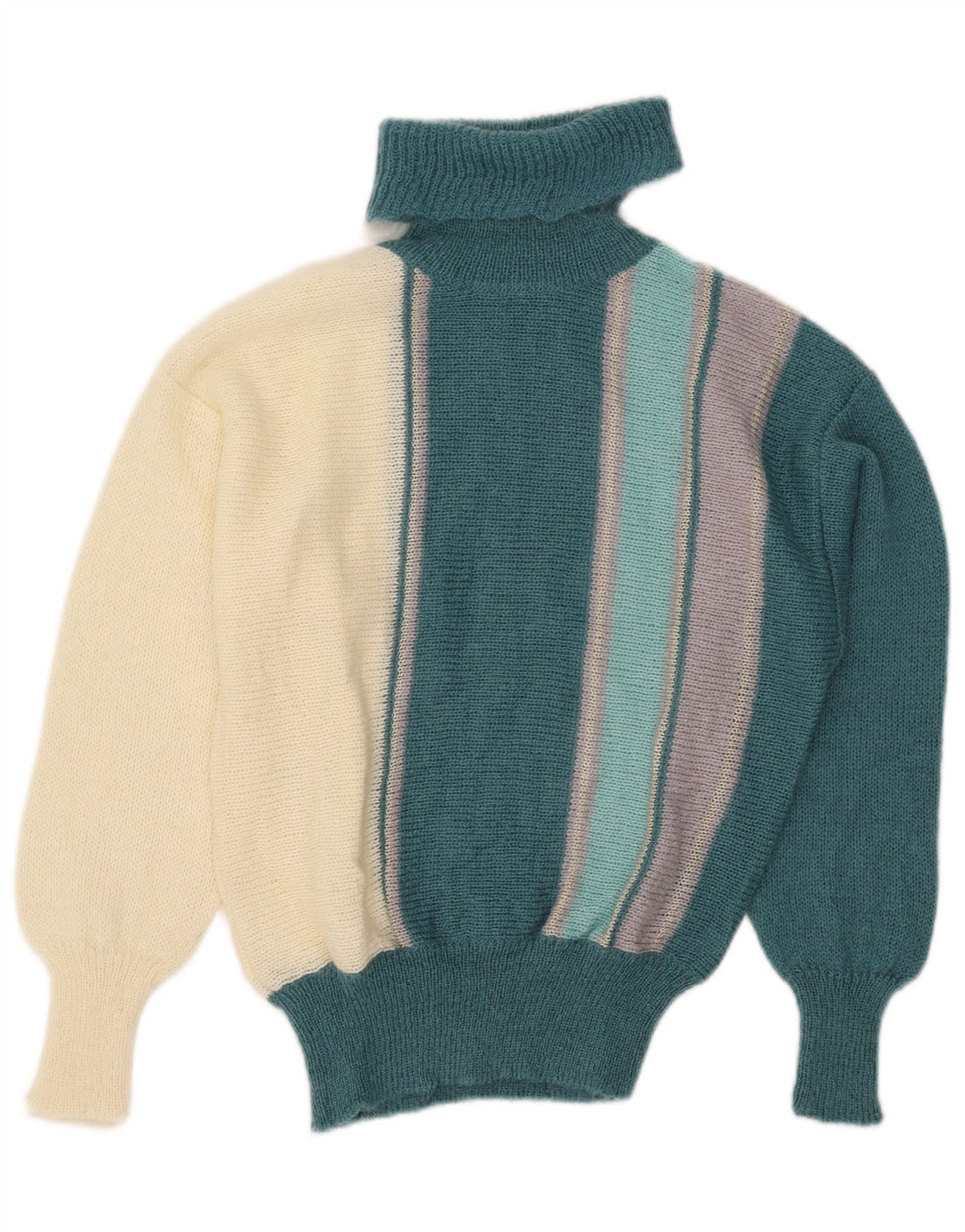 Maglione maglione a collo alto da donna Cagi IT 44 Colorblock medio multicolore