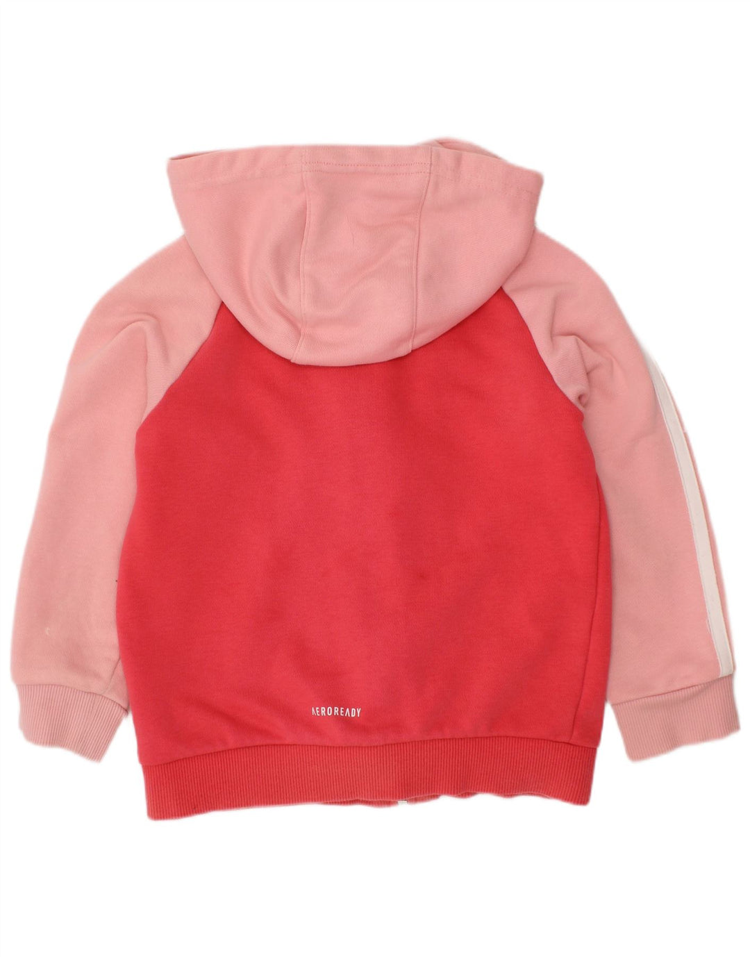 Felpa con cappuccio e zip ADIDAS per ragazze Aeroready, 4-5 anni, colore rosso