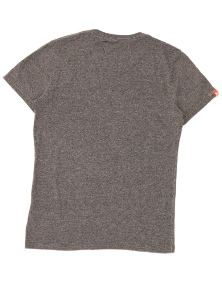 T-shirt grafica da uomo Superdry Top in cotone grigio medio