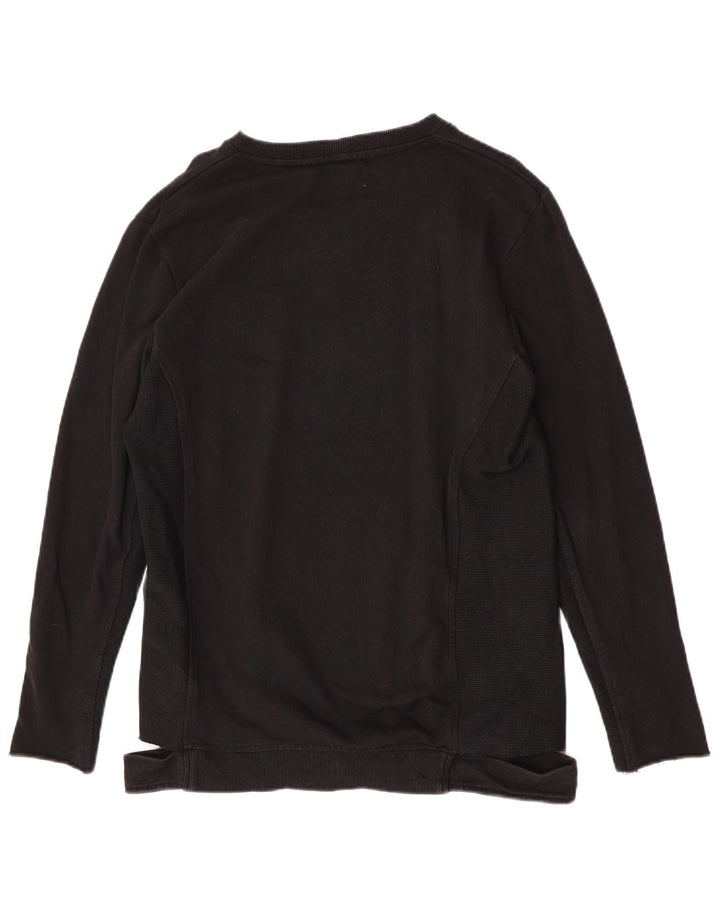 Felpa Zara Uomo Maglione Grande Cotone Nero