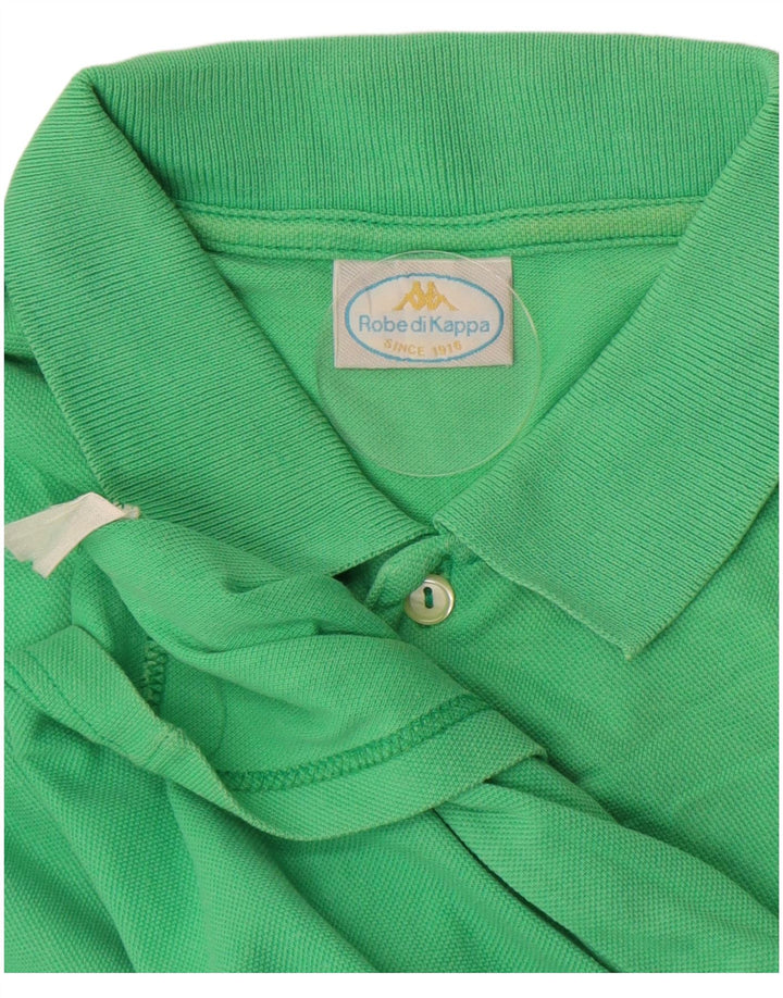 Polo Kappa Uomo Verde Medio In Cotone