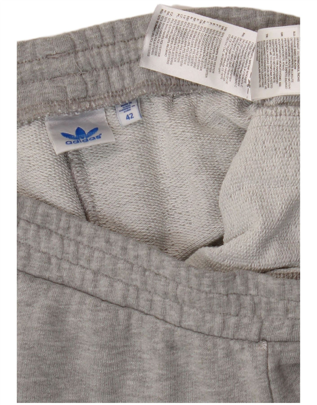 Pantaloni da tuta con grafica ADIDAS da donna Joggers EU 42 Large Grey Flecked