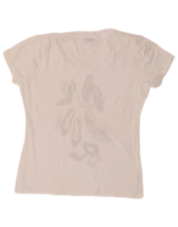 T-shirt grafica da donna Liu Jo Top UK 14 Medium White