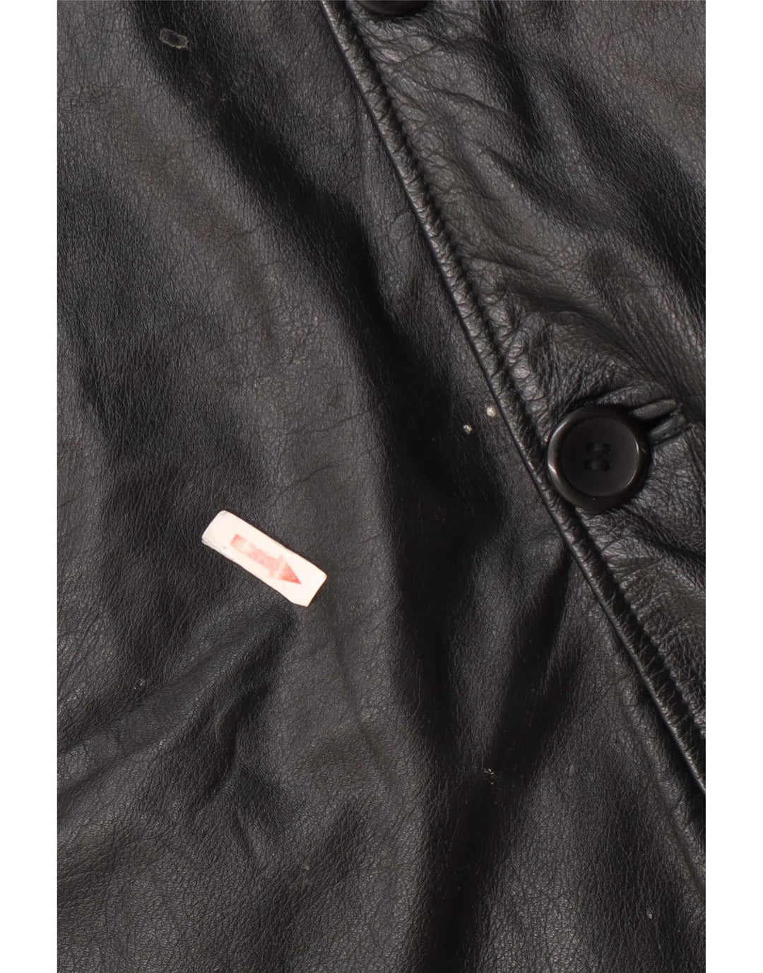 Cappotto in pelle vintage da uomo UK 38 medio nero