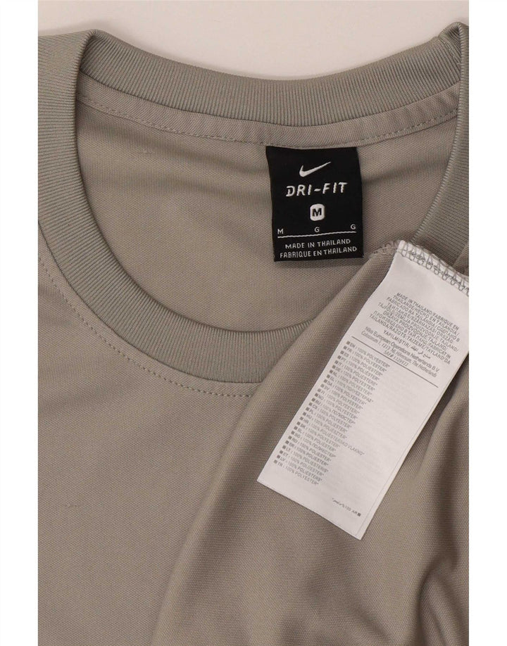 T-shirt Nike Dri Fit da uomo, top in poliestere color block grigio medio