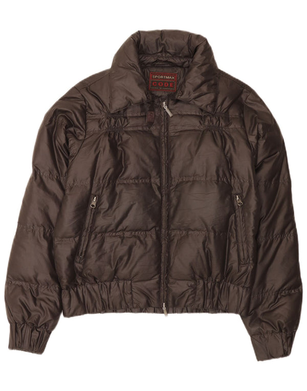Giacca imbottita oversize da donna Sportmax UK 10 piccola poliestere marrone