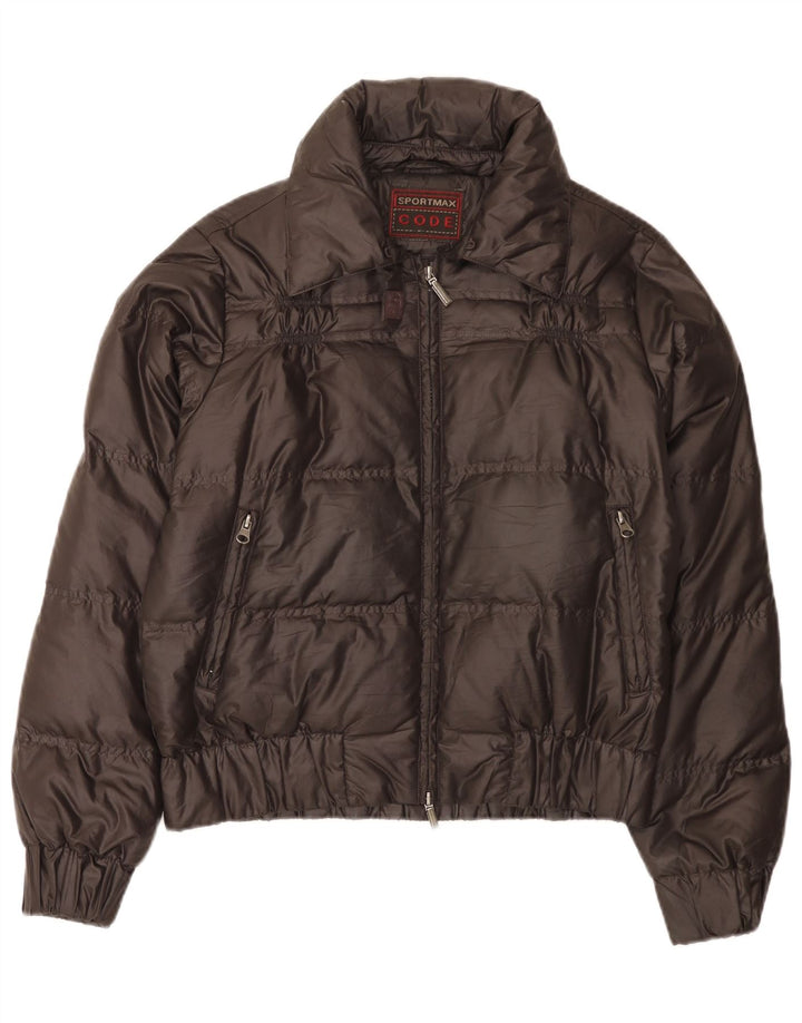 Giacca imbottita oversize da donna Sportmax UK 10 piccola poliestere marrone