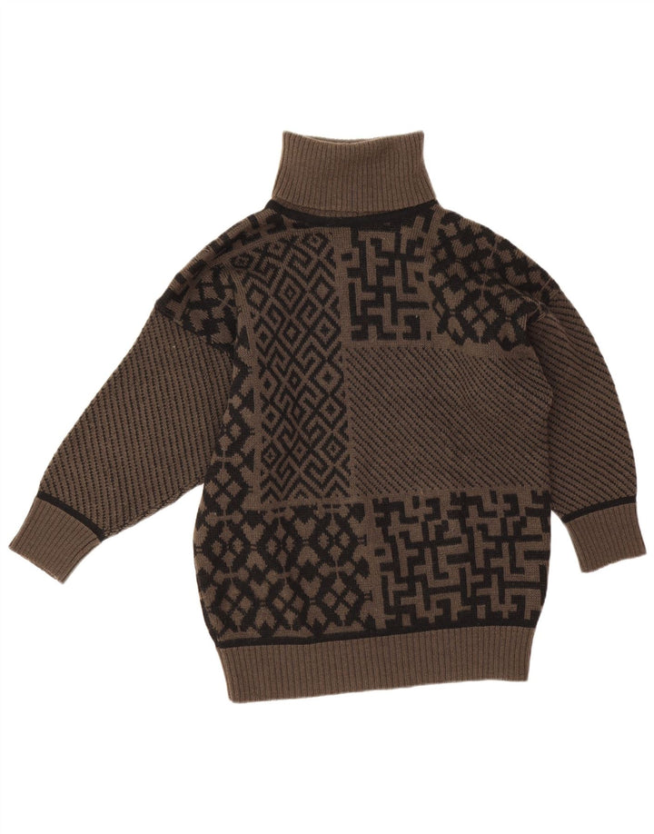 Maglione maglione collo alto da donna i Blues IT 42 Marrone medio geometrico