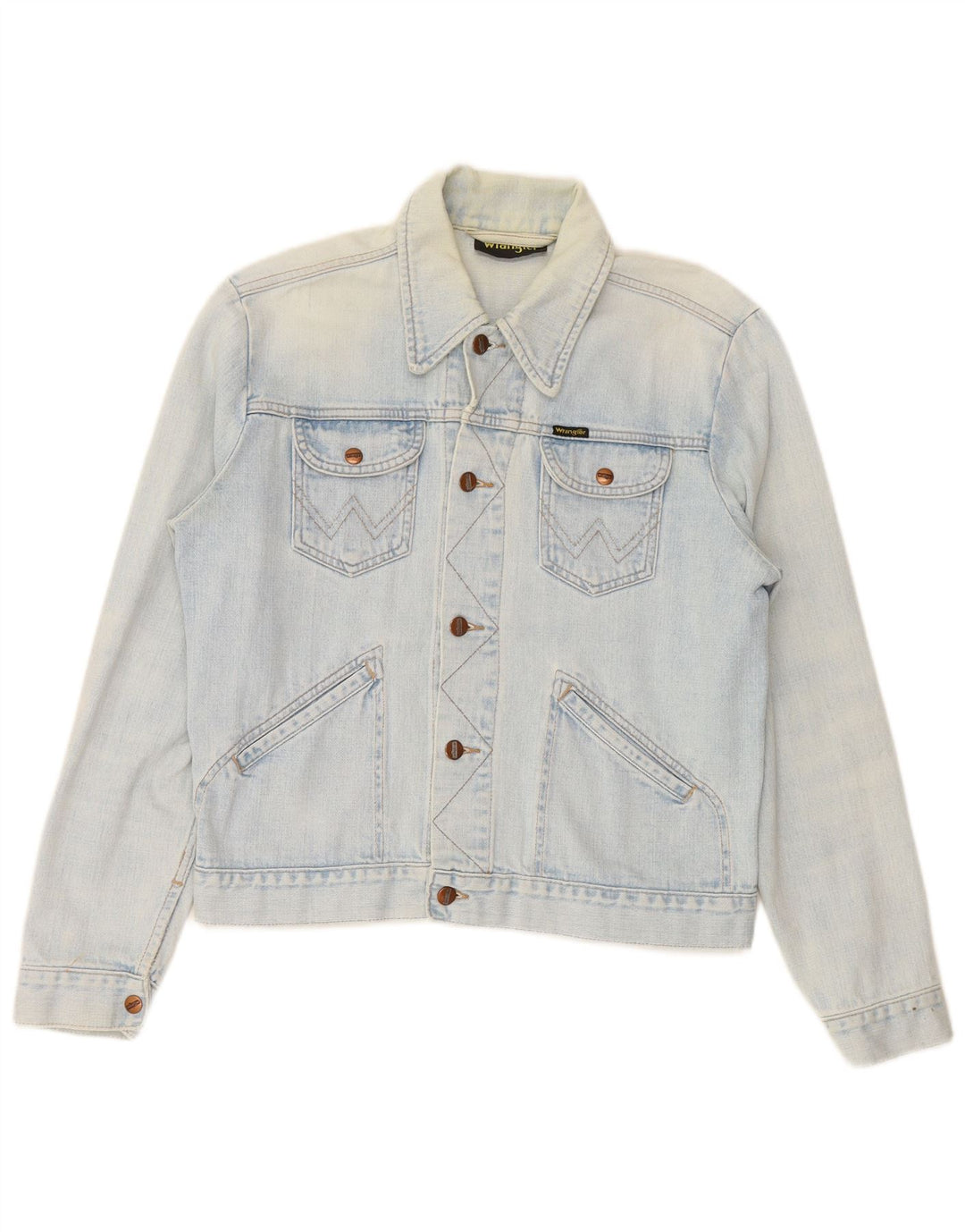 WRANGLER Womens Denim Jacket UK 16 Large Blue Cotton