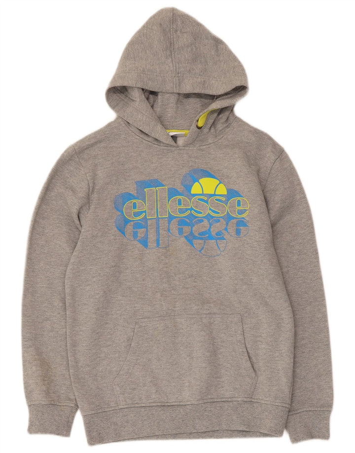 Felpa con cappuccio grafica da bambino Ellesse 12-13 anni in poliestere grigio