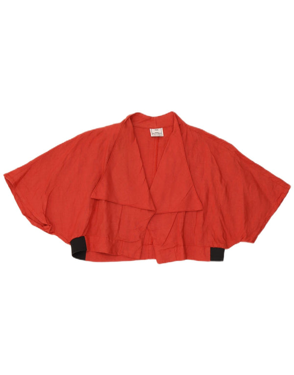 Set gonna vintage da donna in 2 pezzi IT 44 medio W26 Lino color block rosso