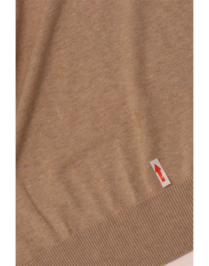 Maglione maglione girocollo da uomo Marks & Spencer in cotone beige medio