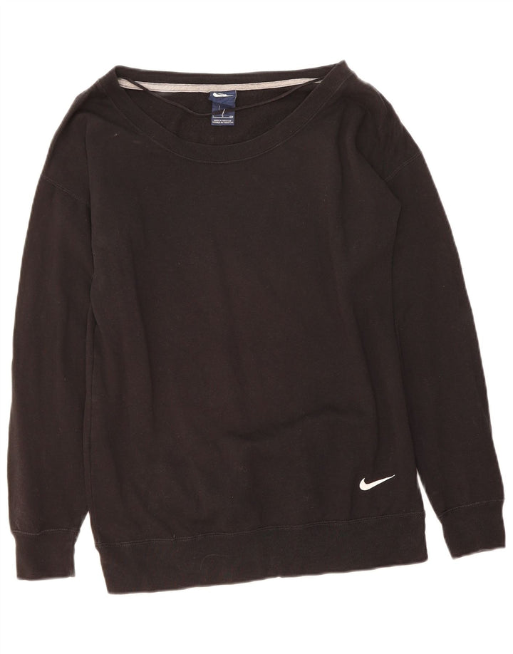 NIKE Mens Sweatshirt Jumper Small Black Cotton