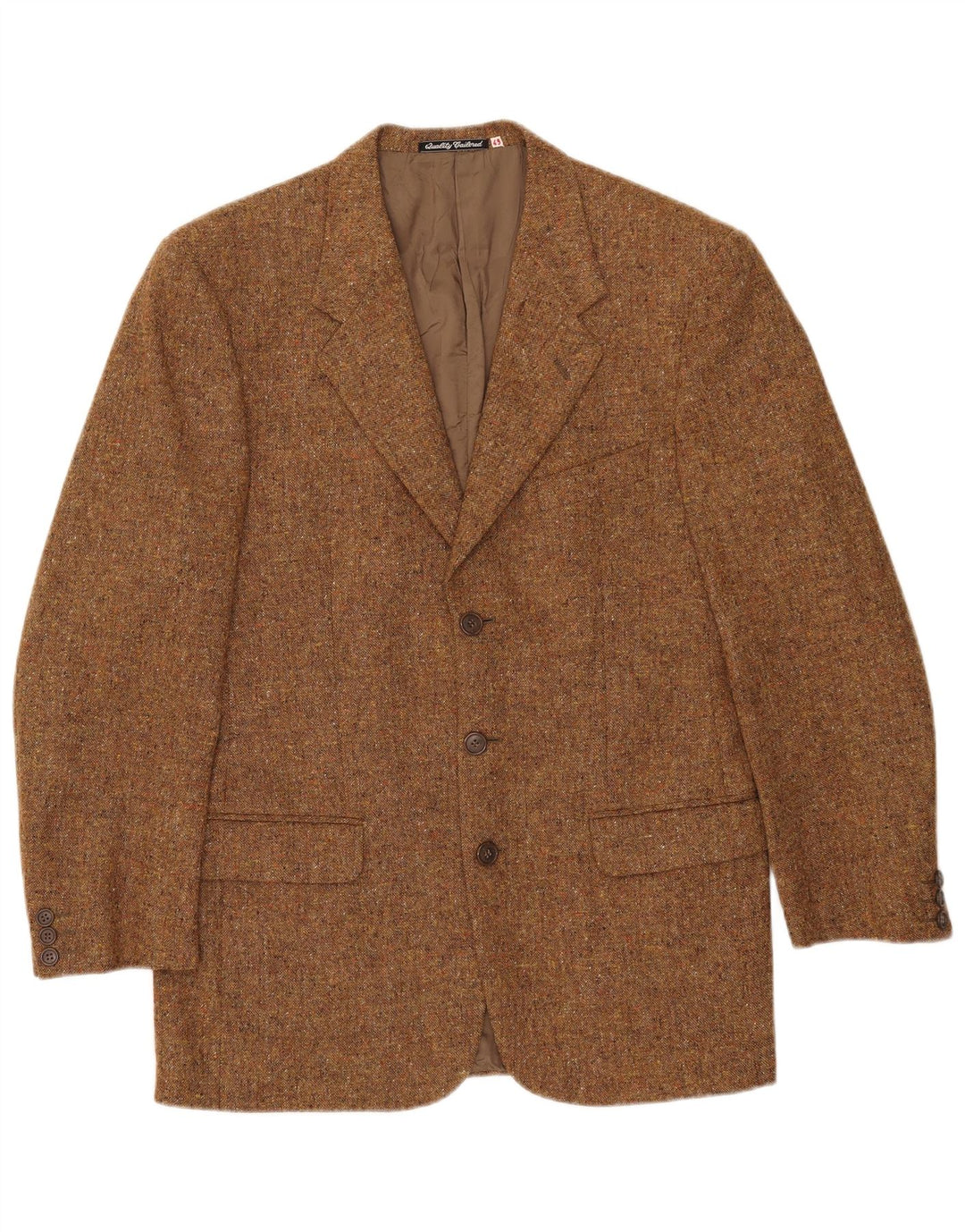 Giacca blazer vintage da uomo a 3 bottoni IT 49 Marrone medio chiazzato